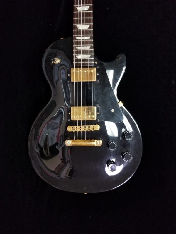 1996 Black Gibson Les Paul Studio with Gold Hardware - Image 3