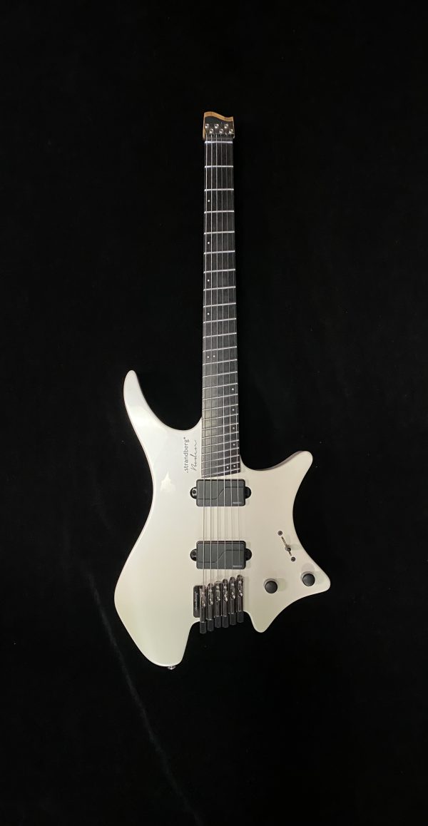 strandberg Boden Metal NX 6 Electric Guitar White Granite - Gig Bag