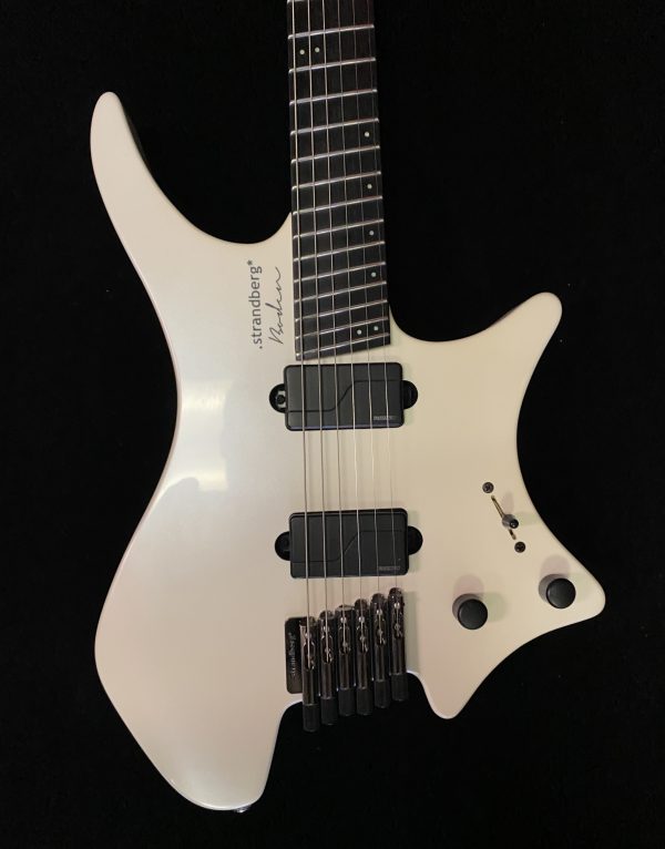 strandberg Boden Metal NX 6 Electric Guitar White Granite - Gig Bag - Image 3