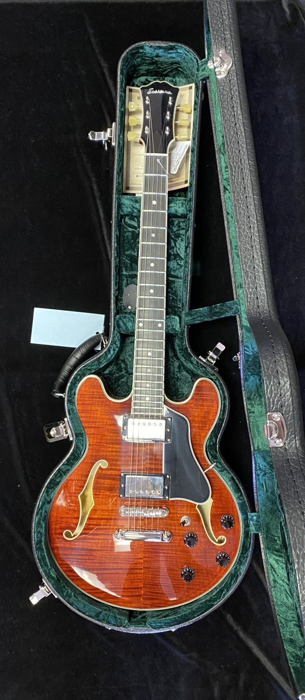 Eastman T484 Thinline Classic Amber Hard Case Woody's Music Store
