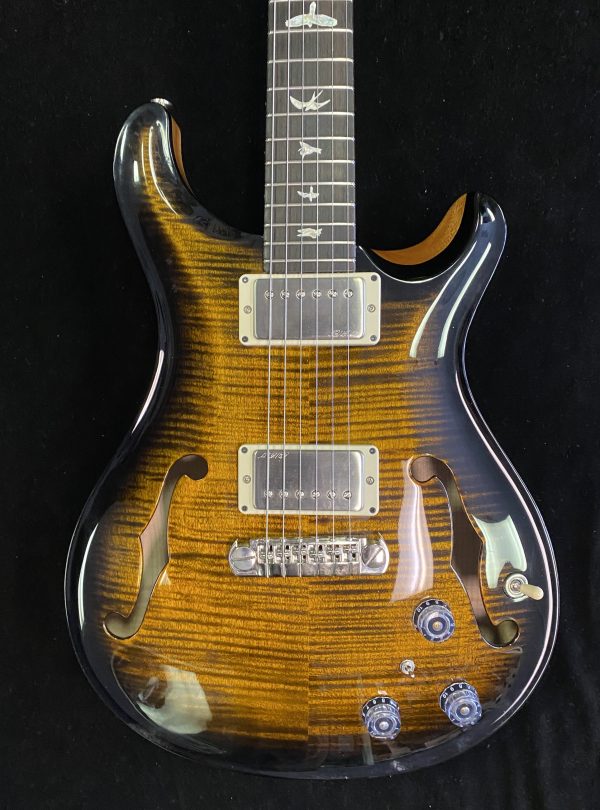 PRS Hollowbody II Piezo Black Gold Wrap Burst -2021- Case Included