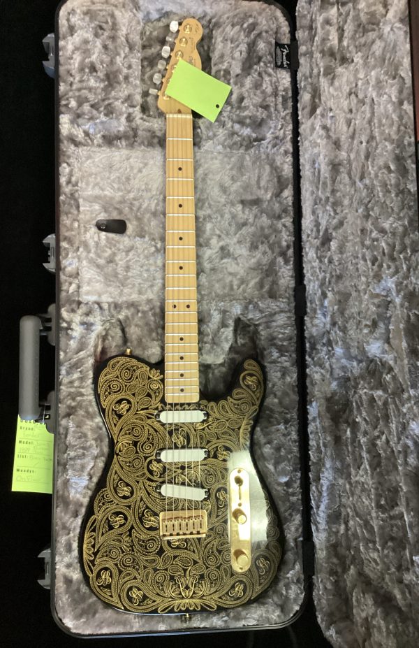 1989 Fender James Burton Signature Telecaster - Black Gold Paisley - w/ Case - Image 9