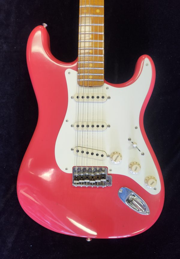 2018 Fender Custom Shop LTD '57 Roasted Stratocaster Journeyman Relic - Aged Fiesta Red - Custom Shop Case - Image 2