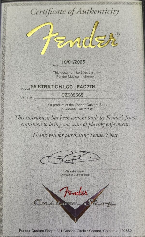 2025 Fender Custom Shop 55 Strat LCC - FAC2TS - Image 10
